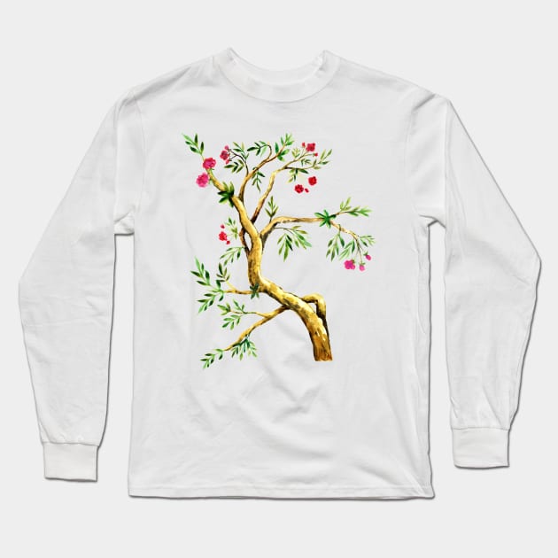 Rose Tree Long Sleeve T-Shirt by SWON Design